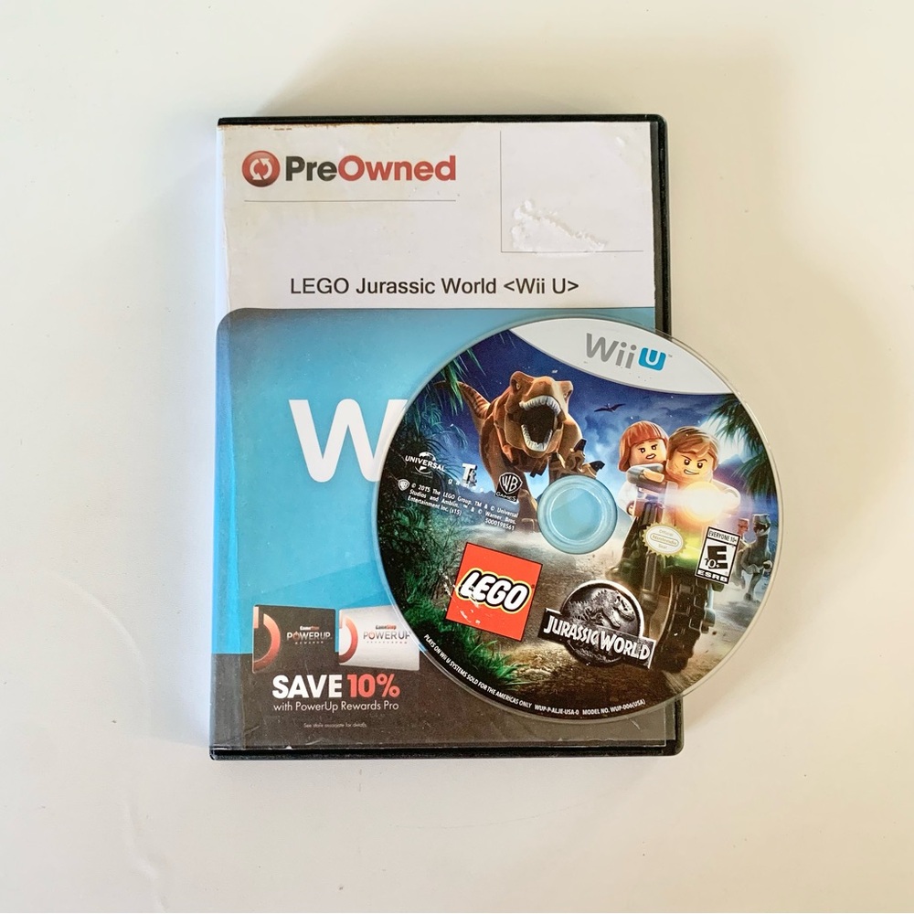 Nintendo Wii U LEGO Jurassic World Game Disc and Case GUC